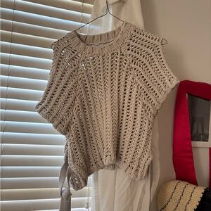 Zara Beige Knit Top